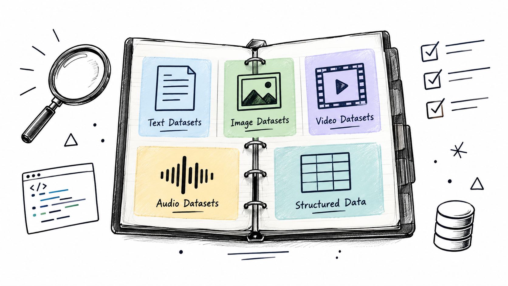 10 Machine Learning Datasets by Modality: Where to Start