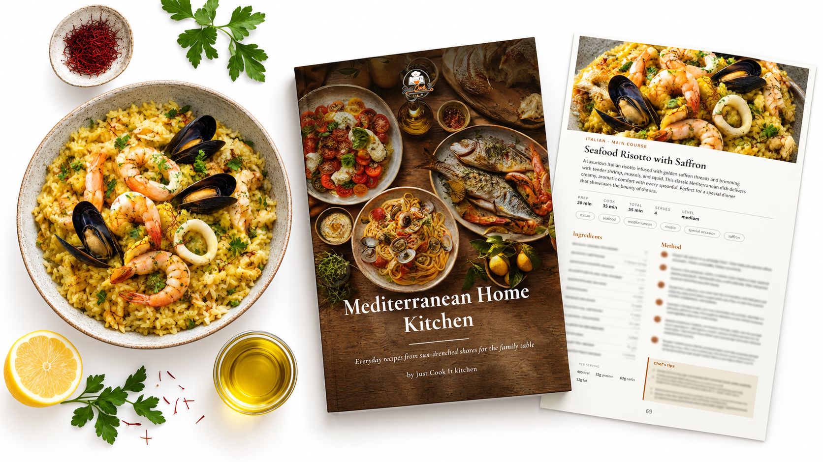 Mediterranean Home Kitchen | Digital PDF
