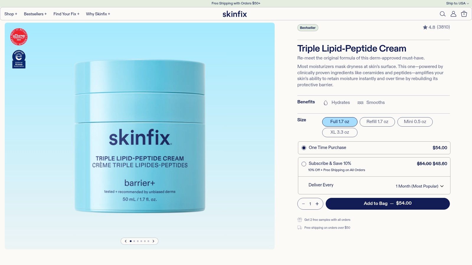 Skinfix Barrier+ Triple Lipid-Peptide Cream