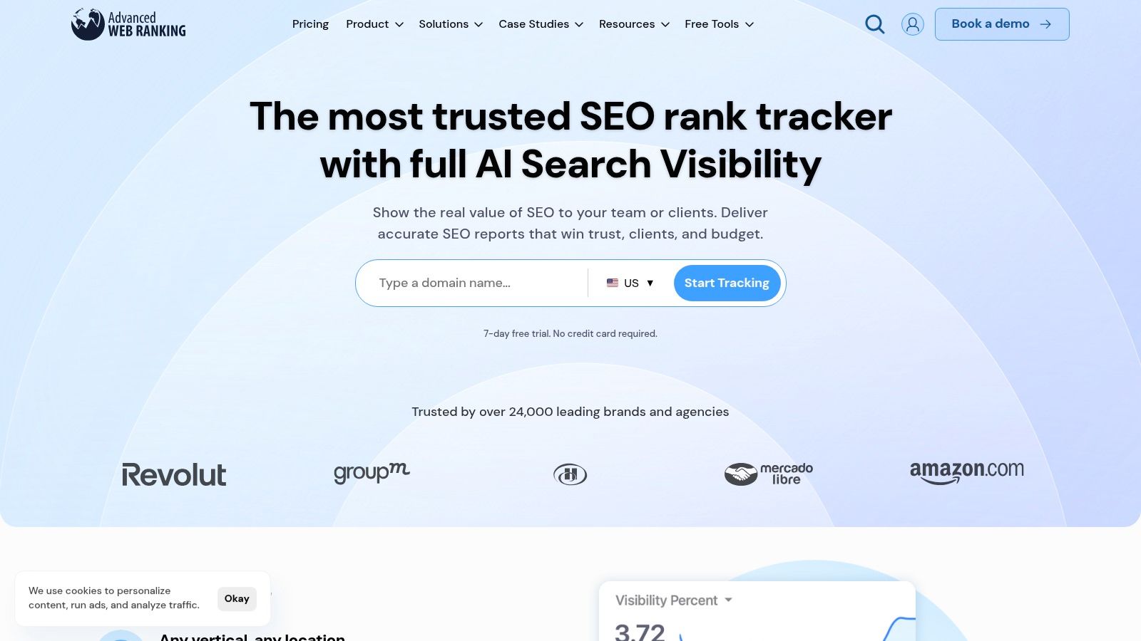 Advanced Web Ranking, scalable reporting-first rank tracking