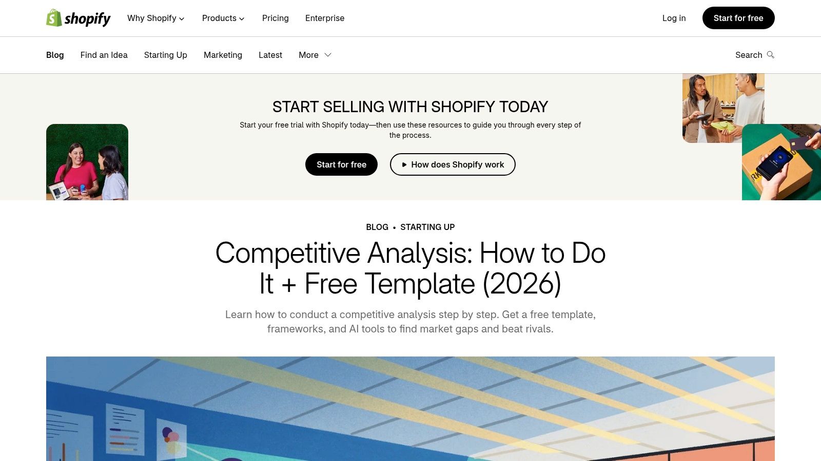 Shopify - Competitive Analysis Guide, Template and Example