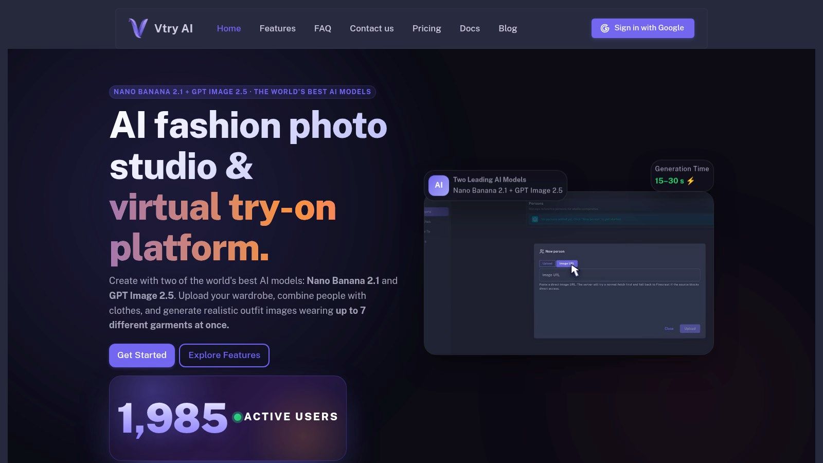 Screenshot from https://vtry.ai