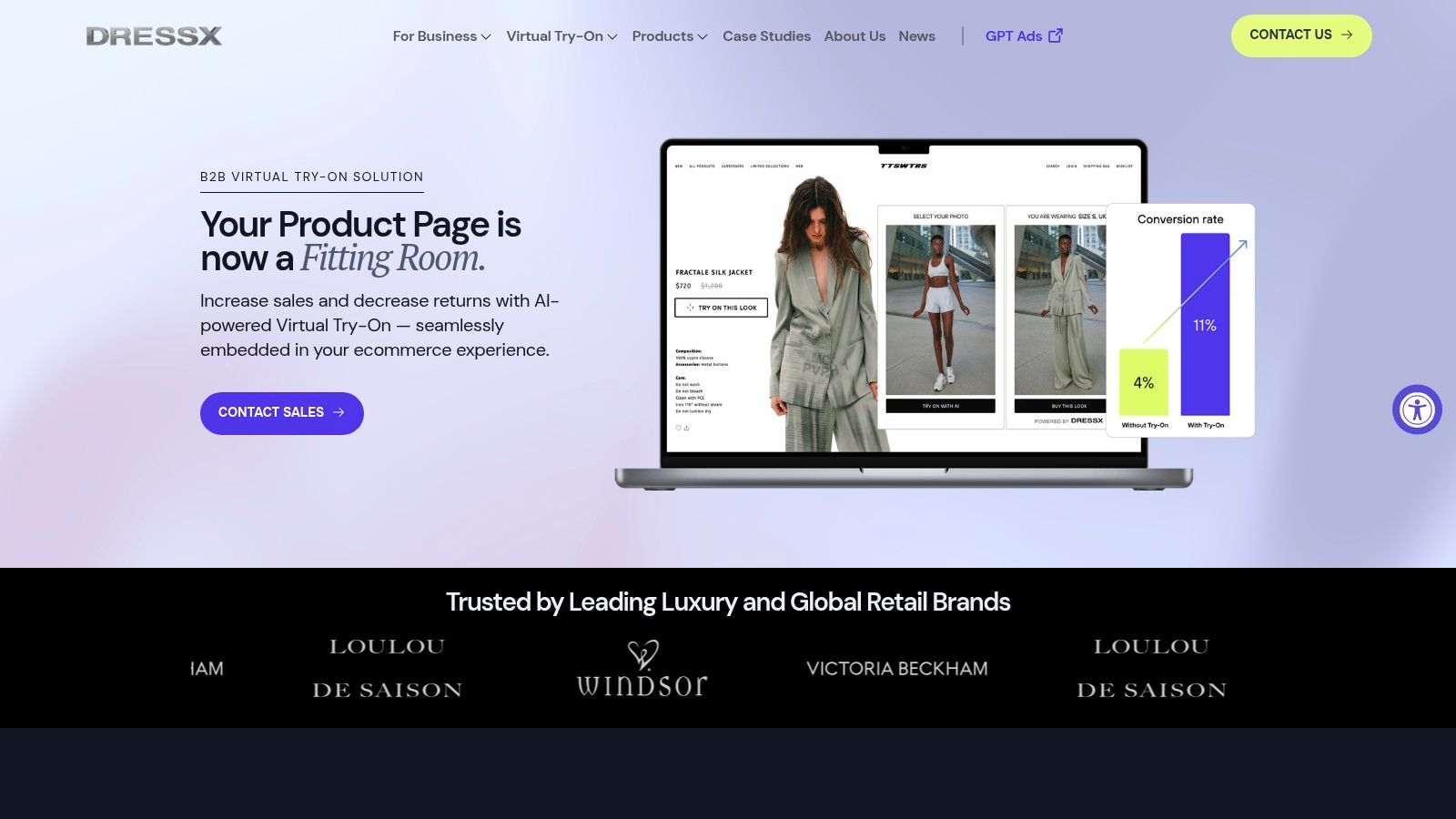DRESSX B2B Virtual Try-On