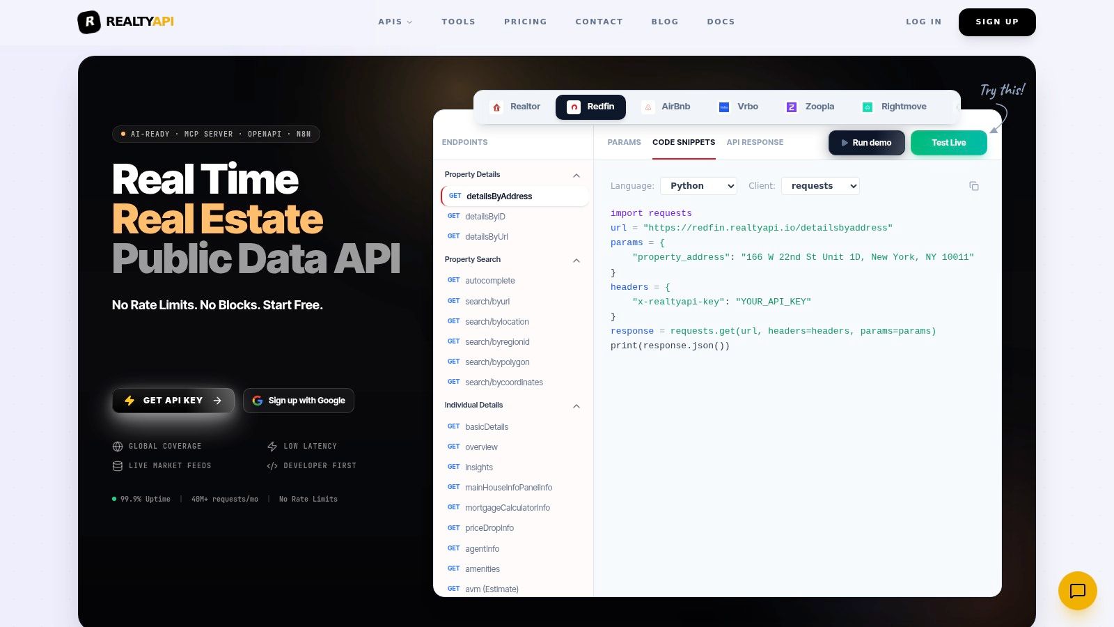 Screenshot from https://www.realtyapi.io