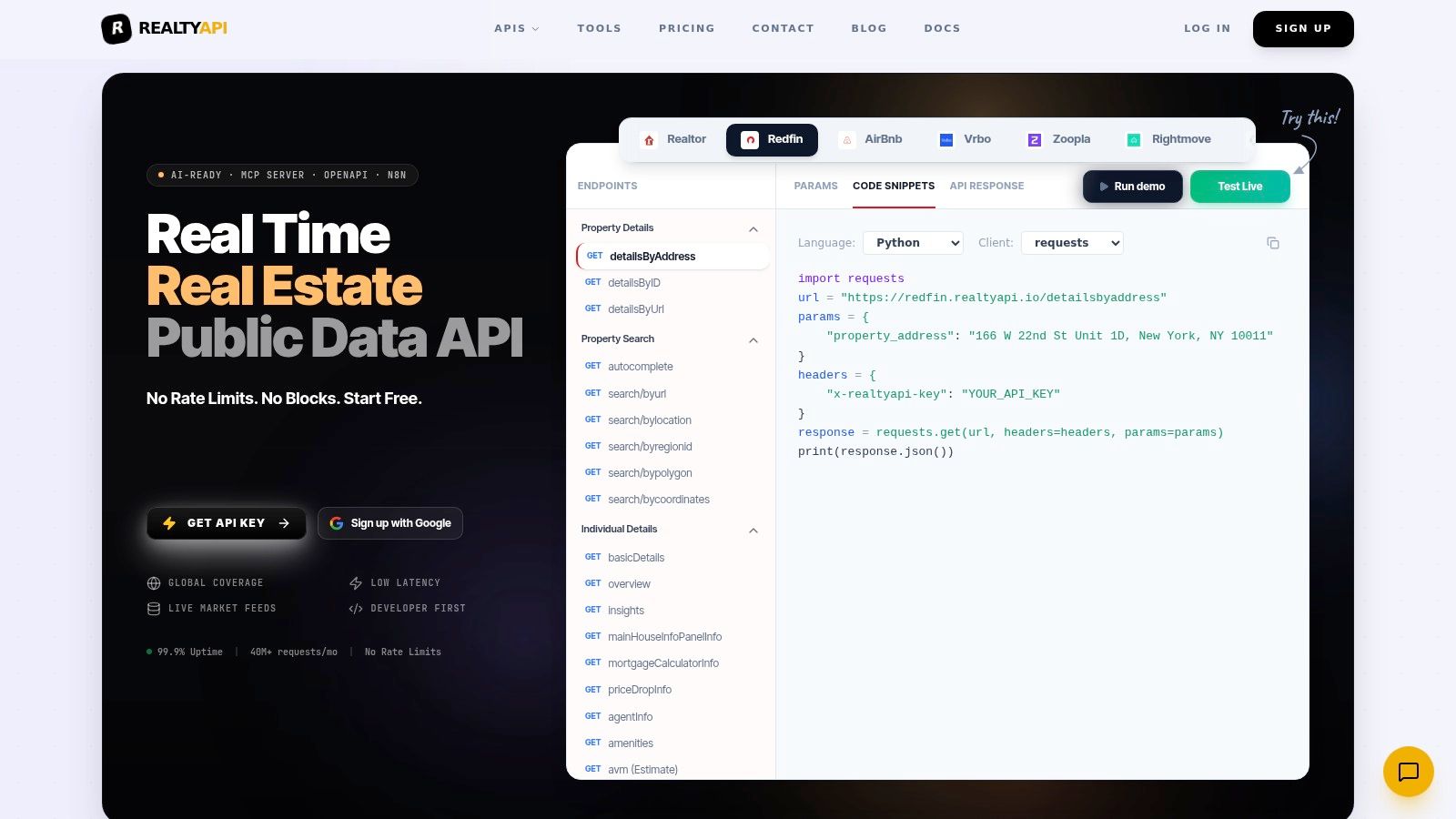 Screenshot from https://www.realtyapi.io