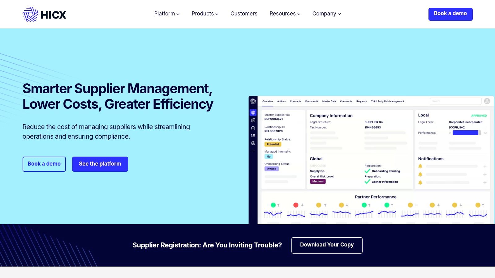 HICX Supplier Experience Management Platform