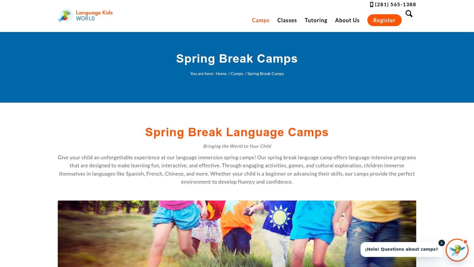 Language Kids World, Houston Spring-Break Language Camps