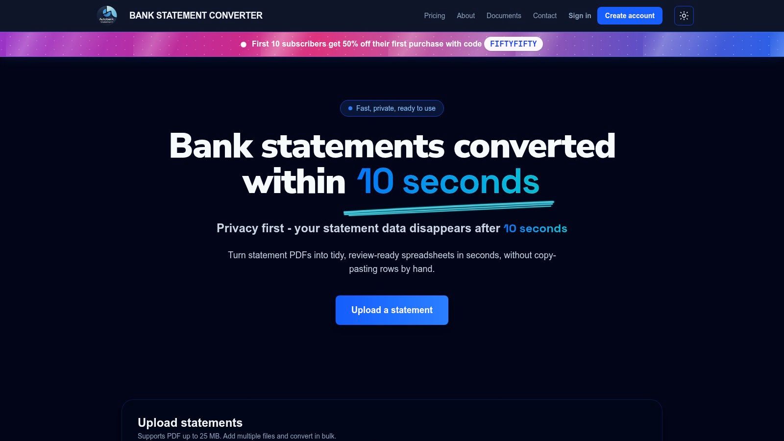 Screenshot from https://autobankstatement.com