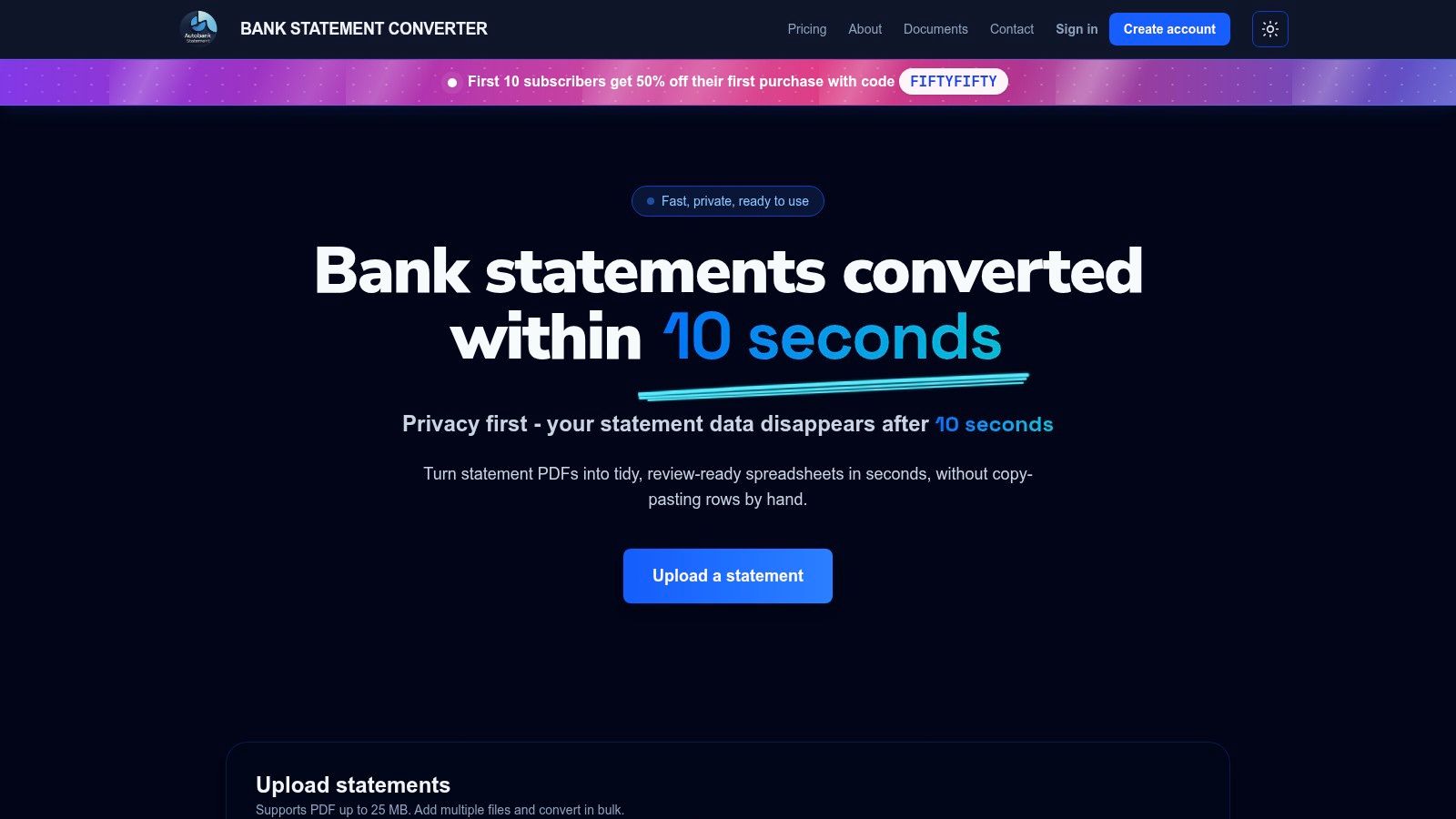 Screenshot from https://autobankstatement.com