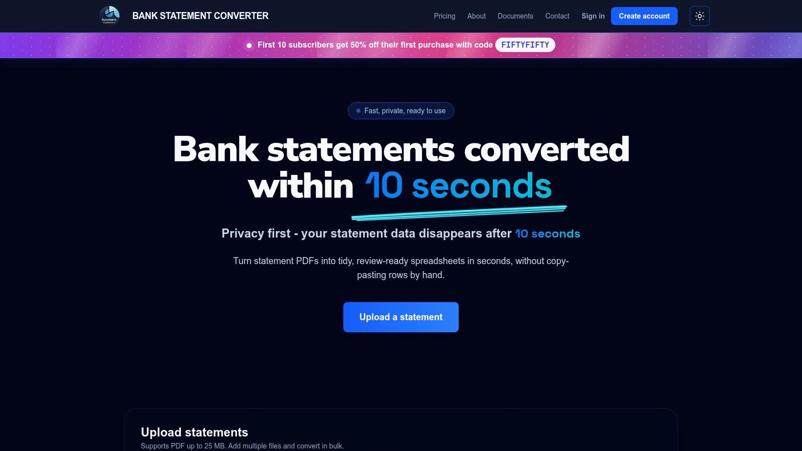 Screenshot from https://autobankstatement.com