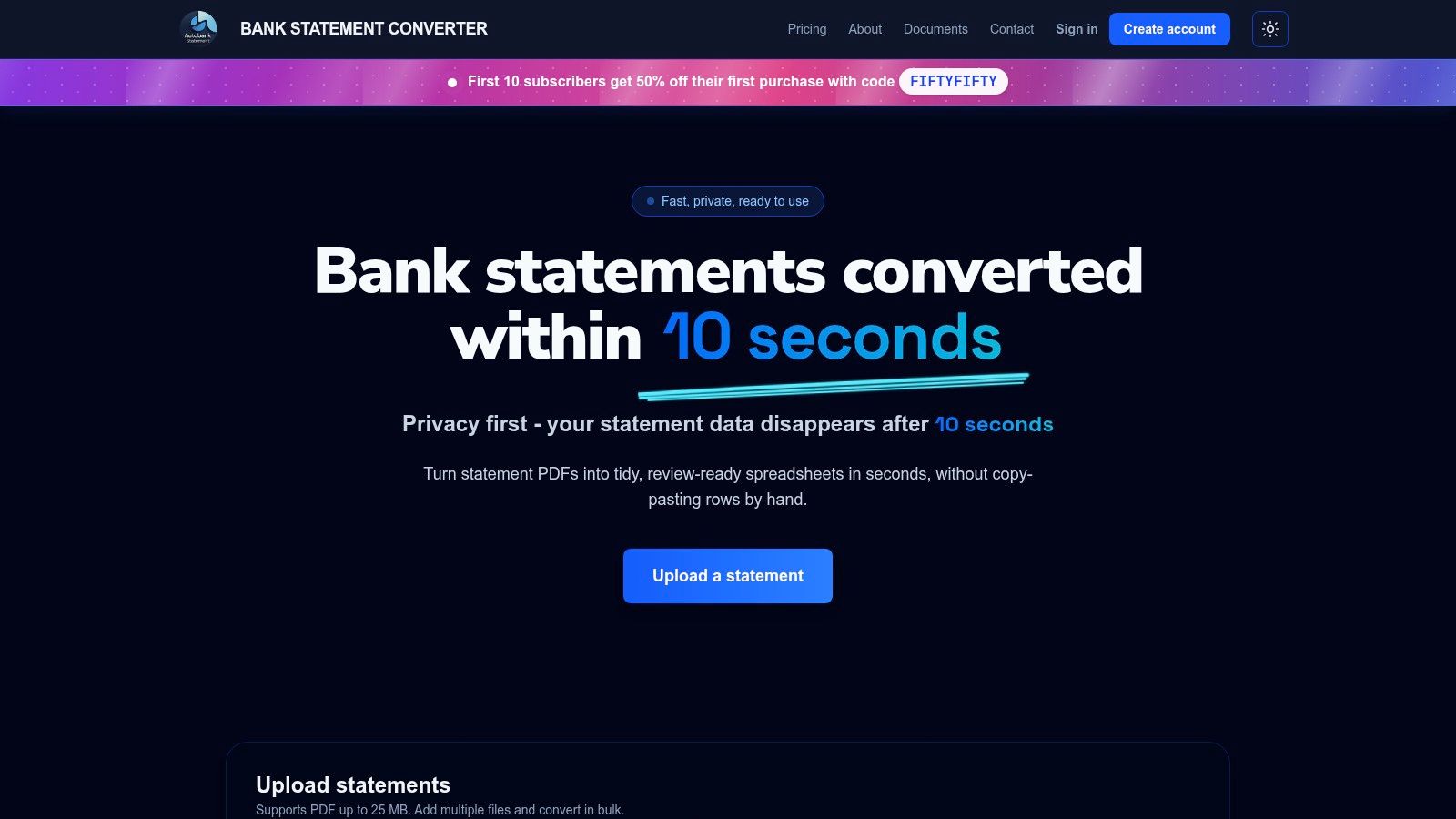 Screenshot from https://autobankstatement.com