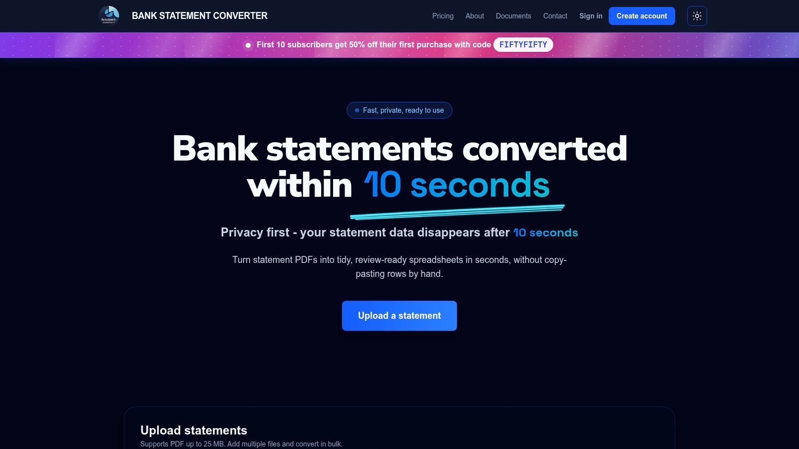 Screenshot from https://autobankstatement.com
