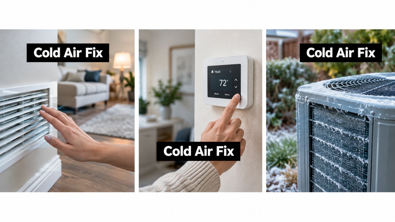 HVAC Heat Blowing Cold Air How to Fix It Fast