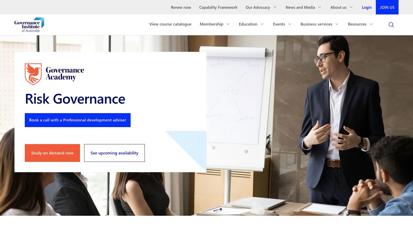 Governance Institute of Australia — Risk Governance (short course)