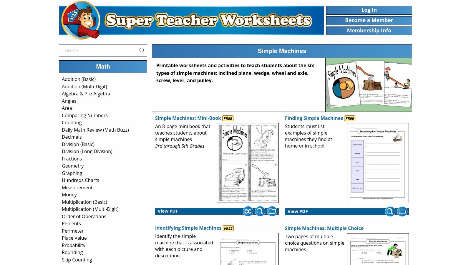 Super Teacher Worksheets
