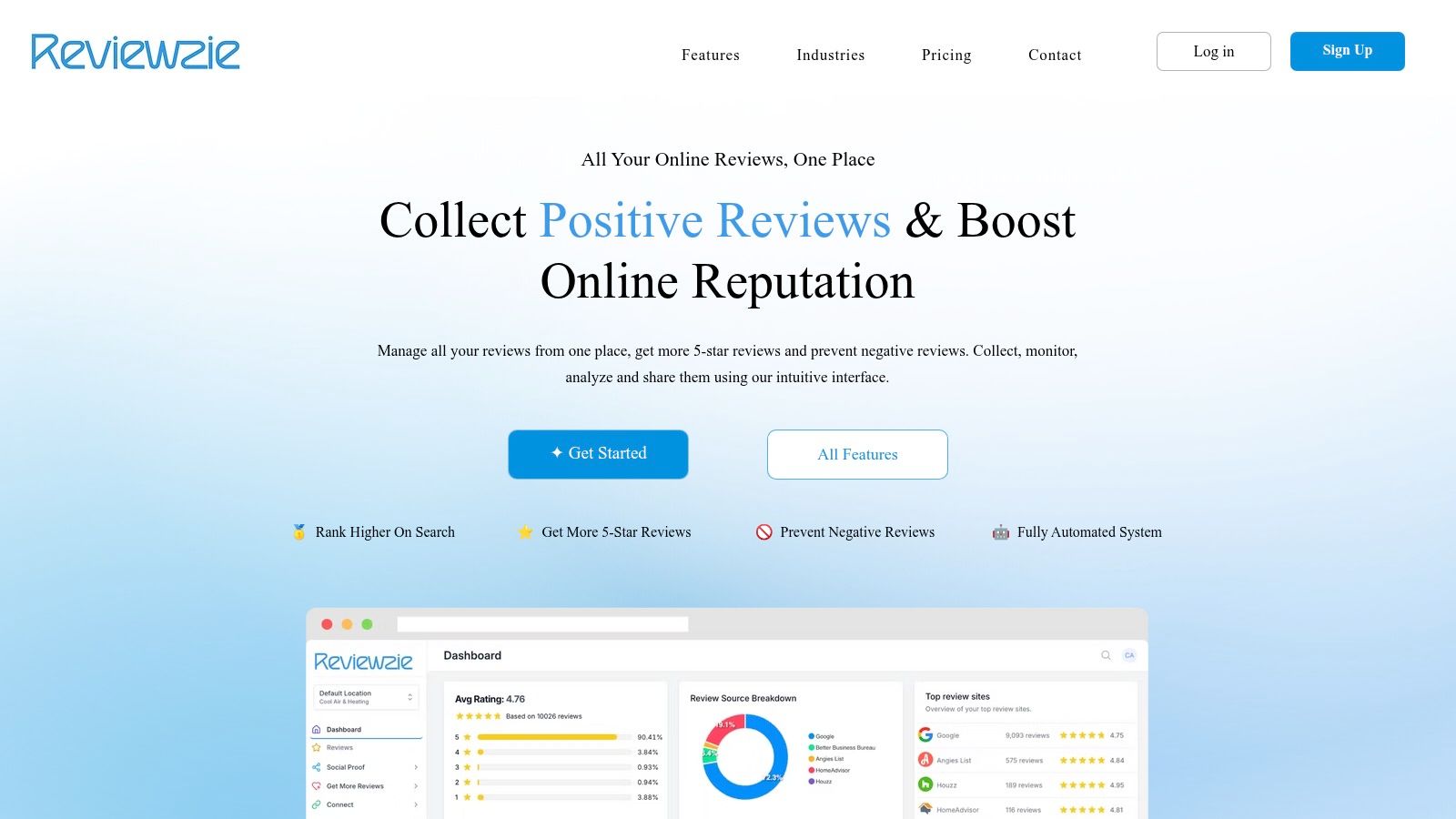 Screenshot from https://reviewzie.com