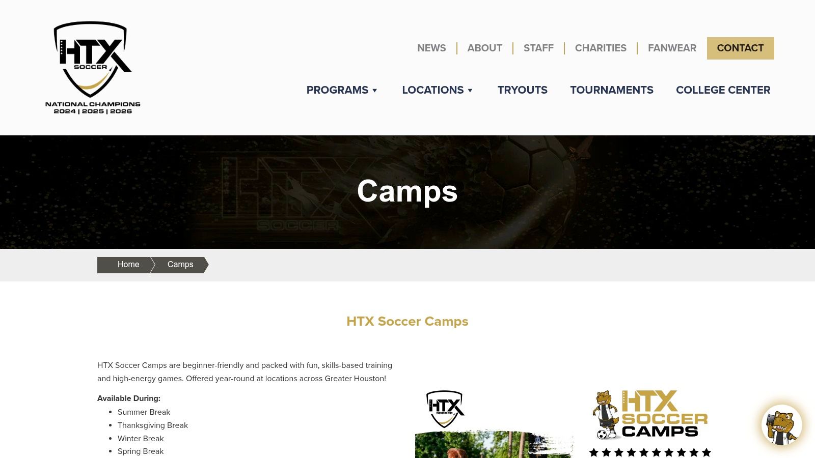 HTX Soccer Winter Break Camps