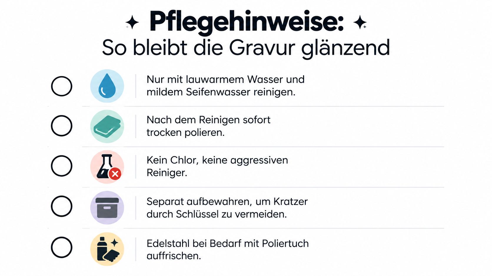 Conseils d'entretien pour le nettoyage et le rangement des pendentifs gravés en acier inoxydable, afin de préserver leur éclat durablement.