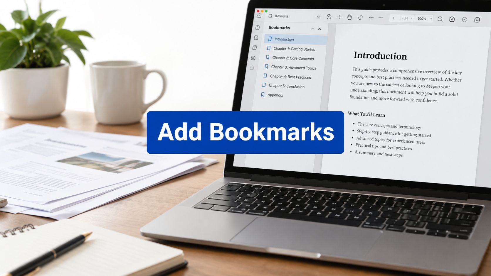 Add Bookmarks to a PDF