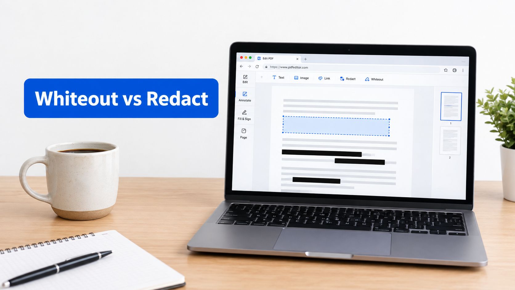 How to Whiteout in PDF: Visual Cover vs. Safe Redaction
