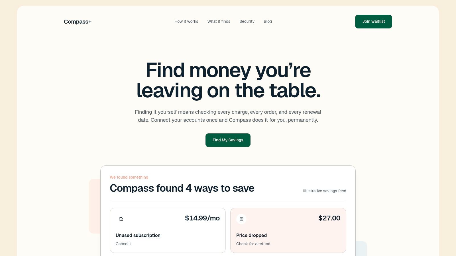 Screenshot from https://askcompassplus.ai