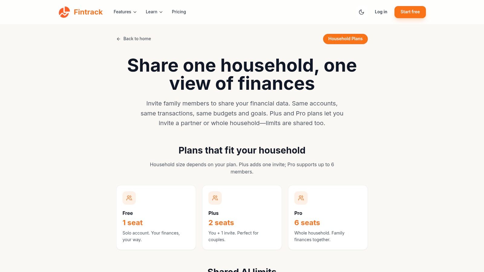 Screenshot from https://www.fintrackai.app/features/household-plans