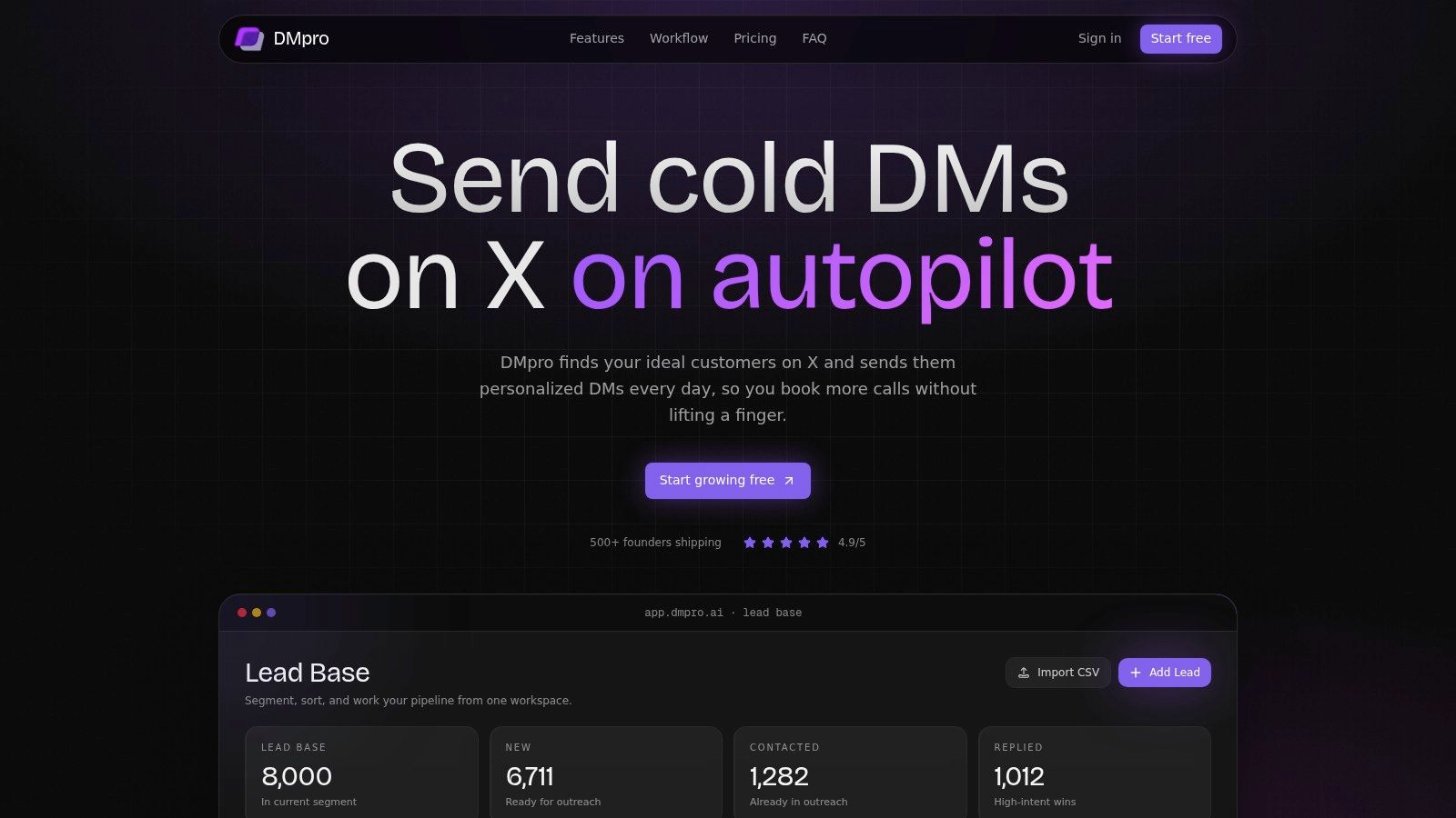 Screenshot from https://dmpro.ai