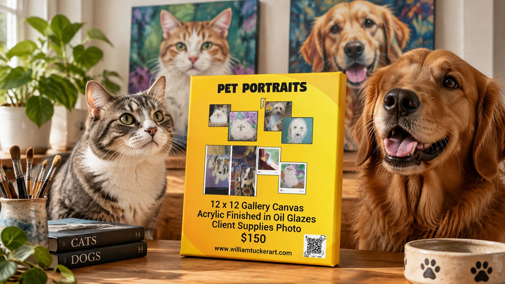 William Tucker Art Acrylic Pet Painting Final Payment