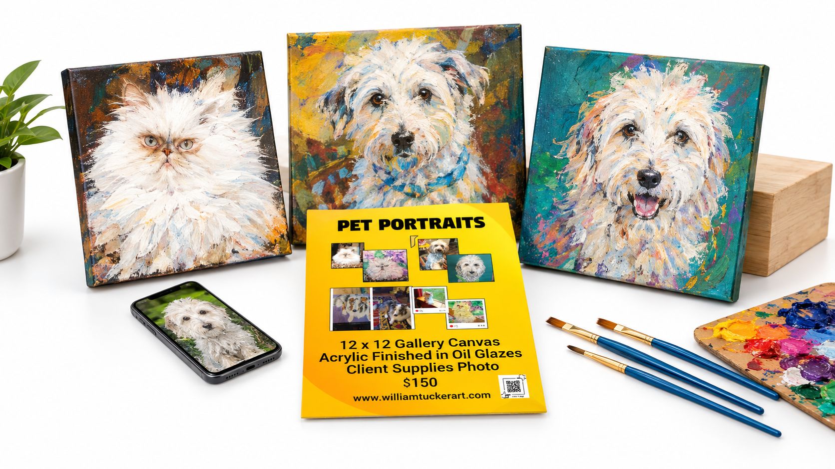 William Tucker Art Acrylic Pet Painting Final Payment