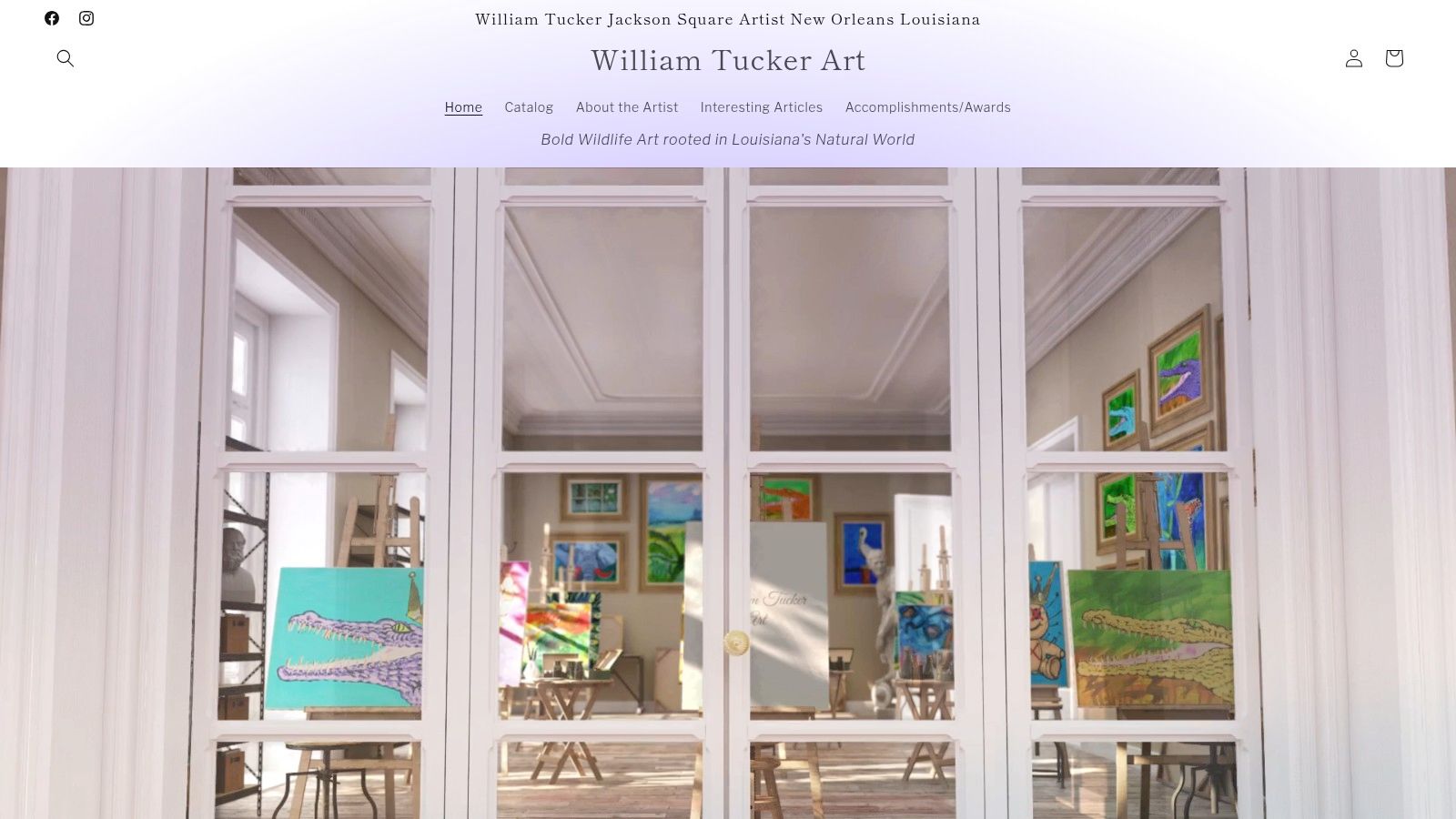 Screenshot from https://williamtuckerart.com