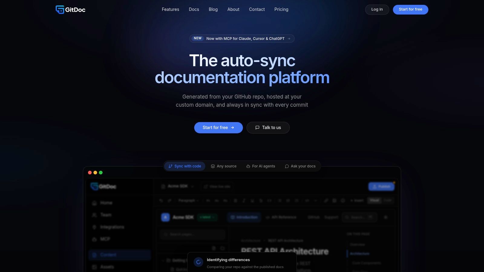 Screenshot from https://gitdoc.ai