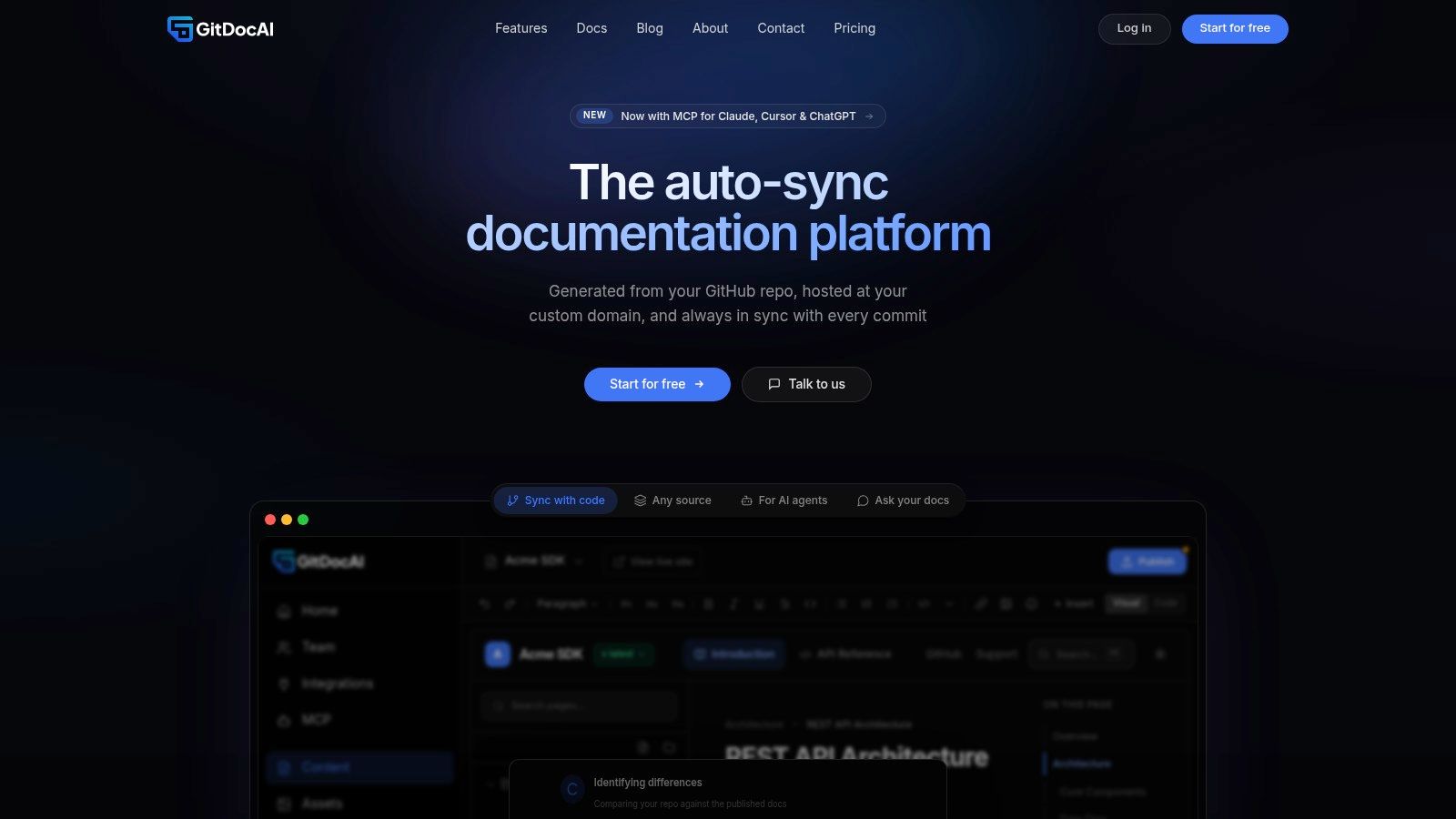 Screenshot from https://gitdoc.ai