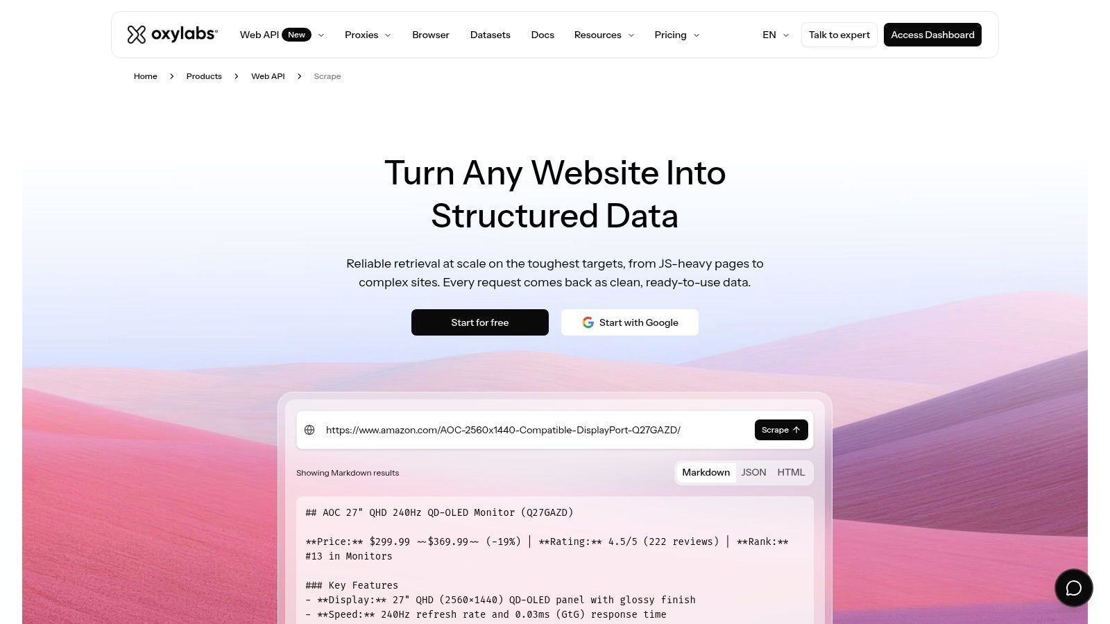 Oxylabs Web API