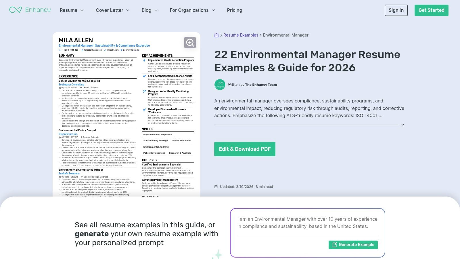 7 Environmental Scientist Resume Examples for Water Secto…