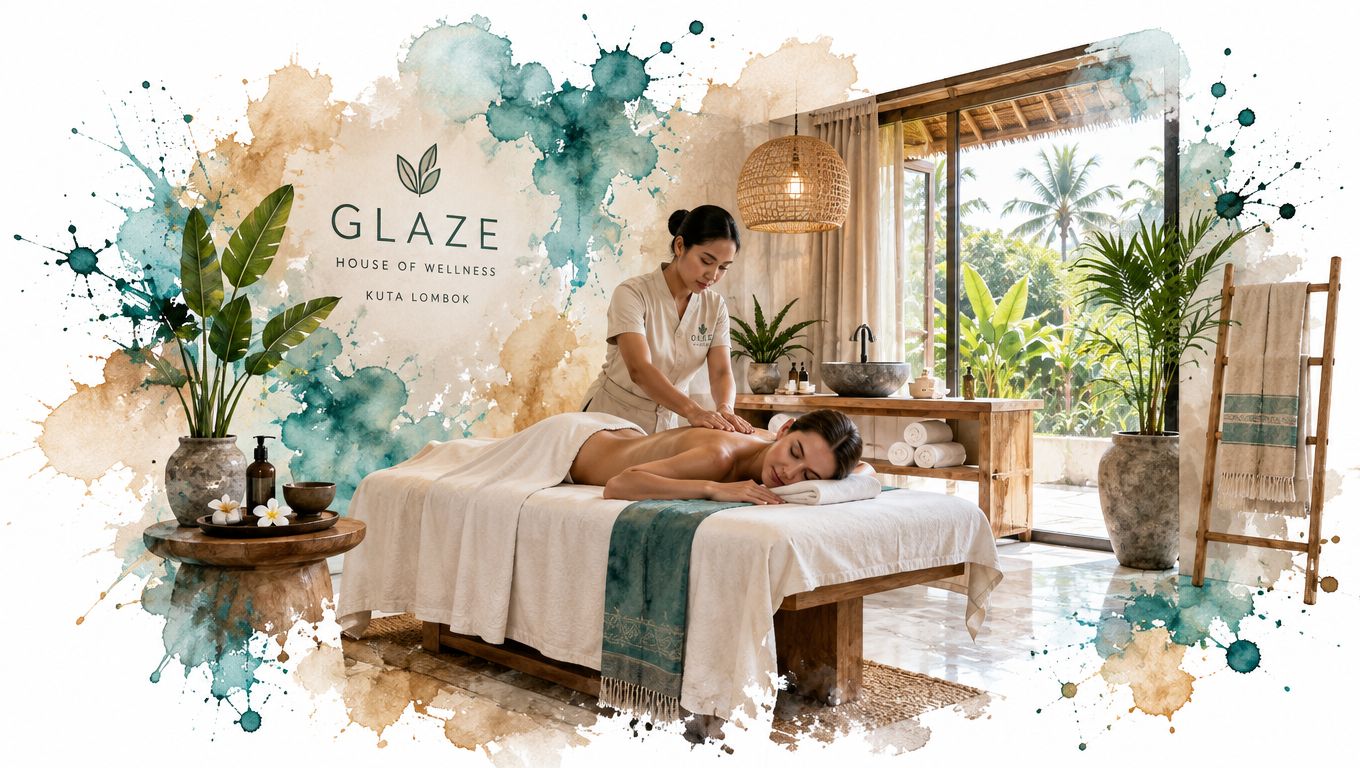 A professional massage therapist provides a relaxing treatment to a woman on a spa table in Bali.