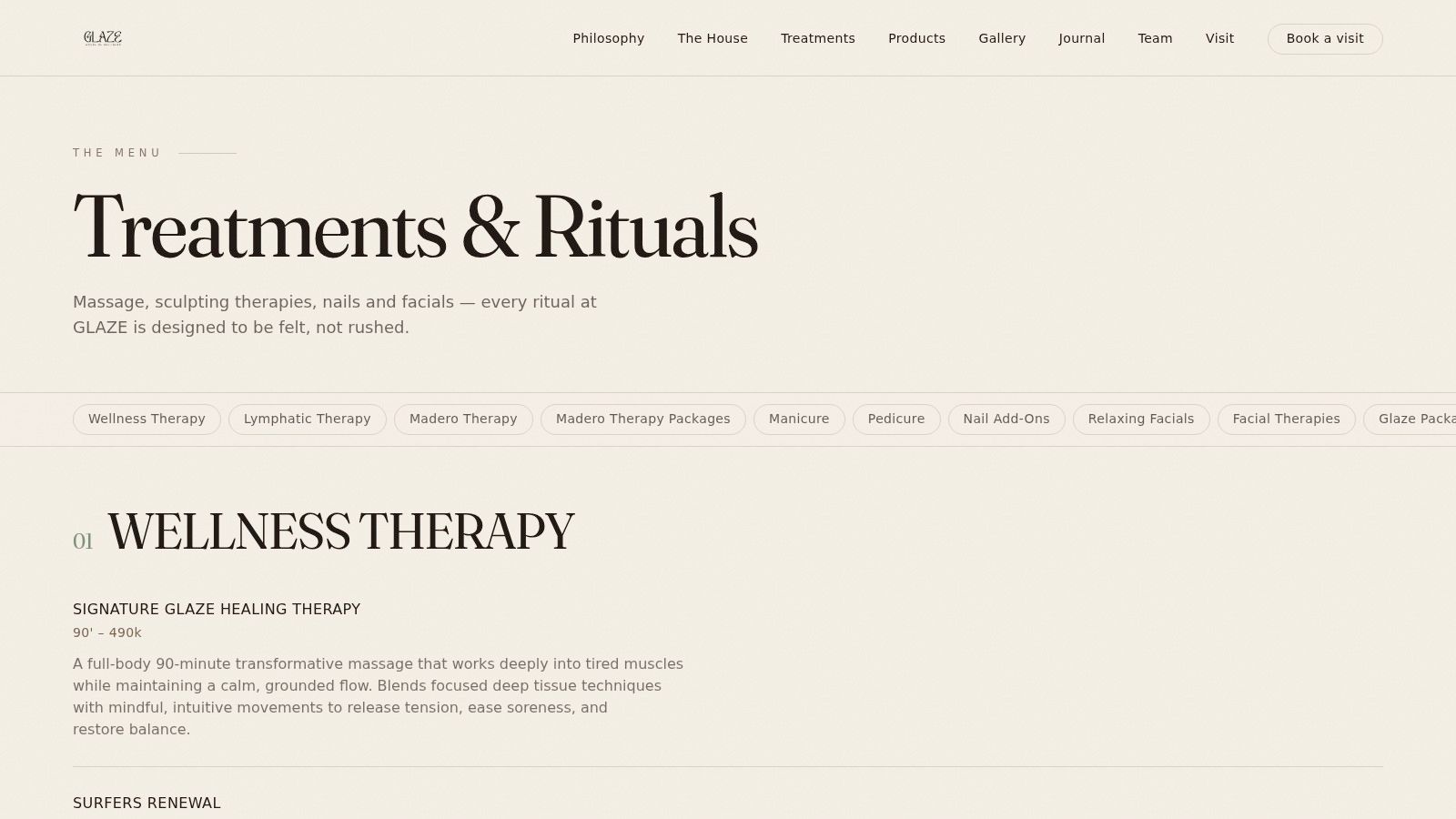 Deep Hydration Facial - Treatments & Rituals