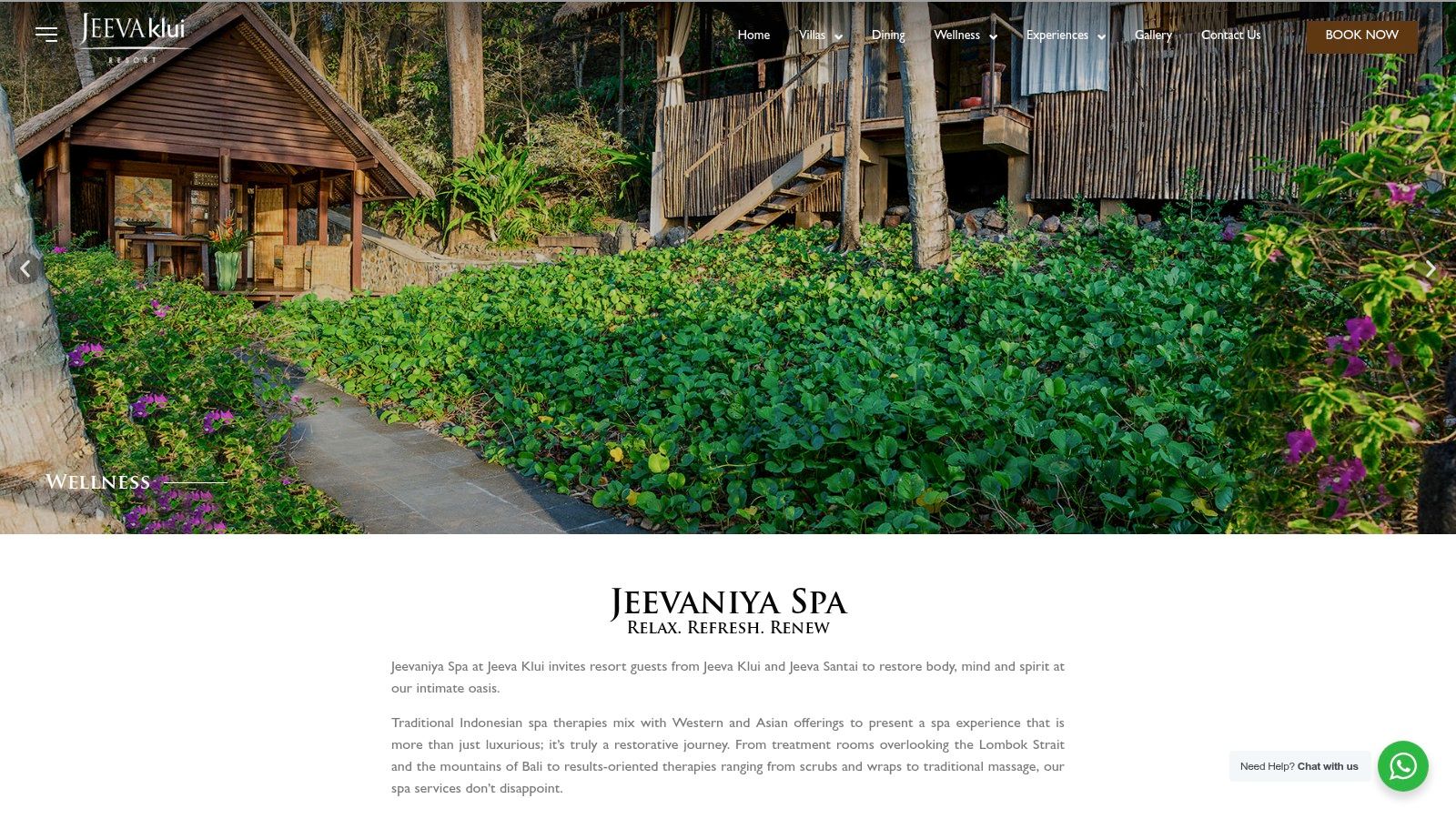 Jeevaniya Spa at Jeeva Klui Resort