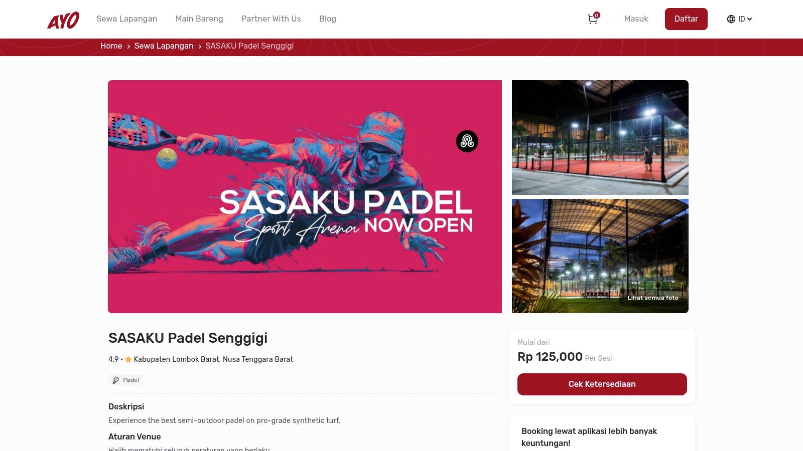 SASAKU Padel Senggigi (Batulayar, West Lombok)