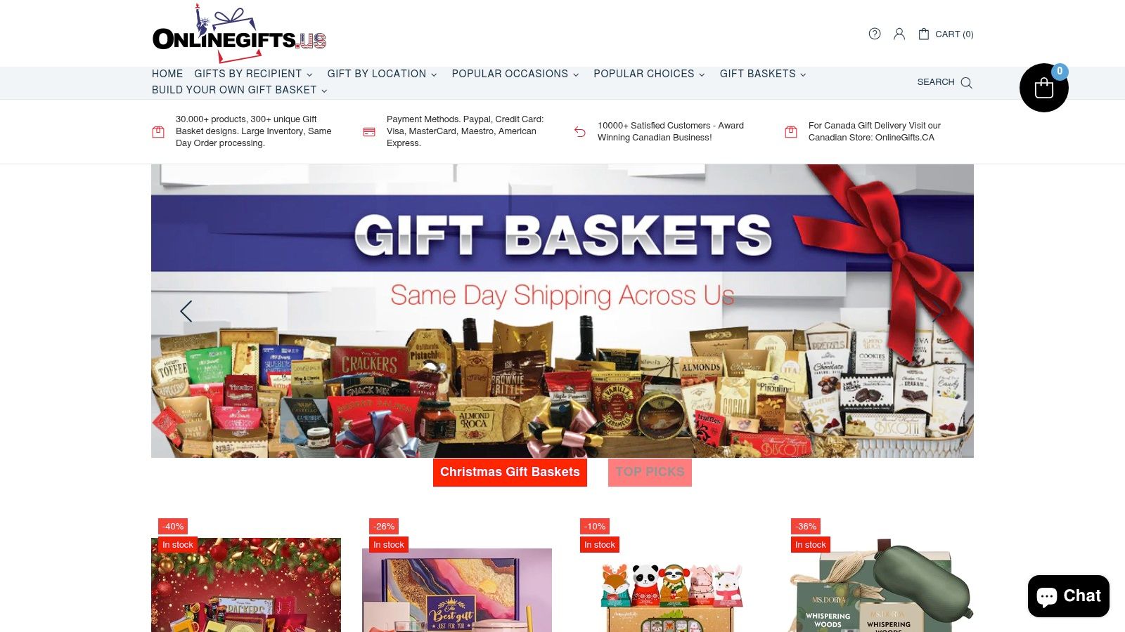 Screenshot from https://onlinegifts.us