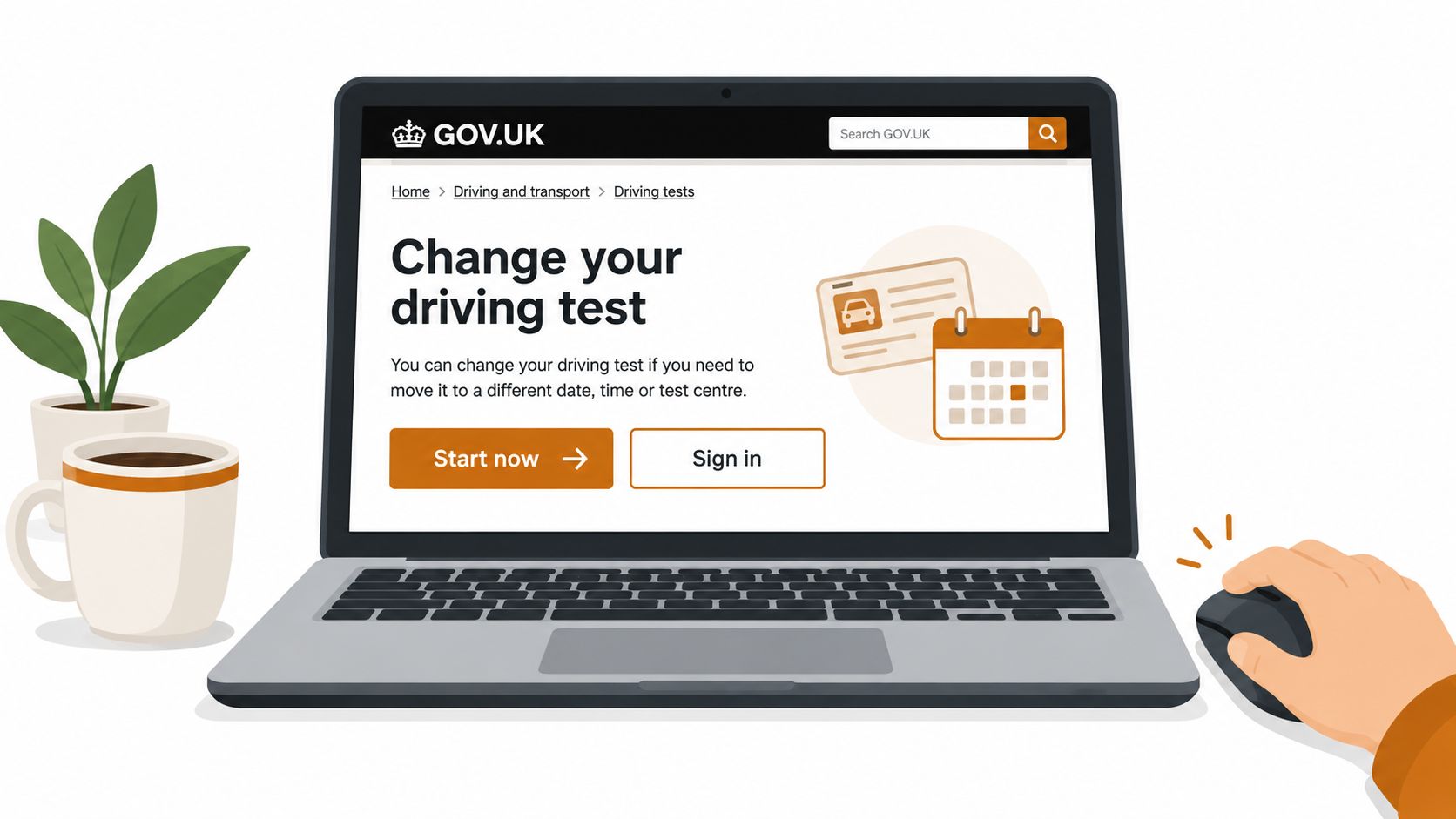 Screenshot from https://www.gov.uk/change-driving-test