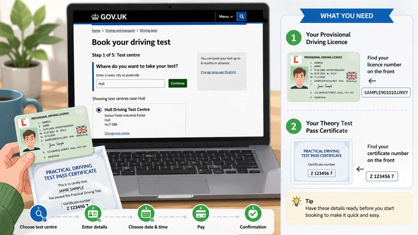 Screenshot from https://www.gov.uk/book-driving-test