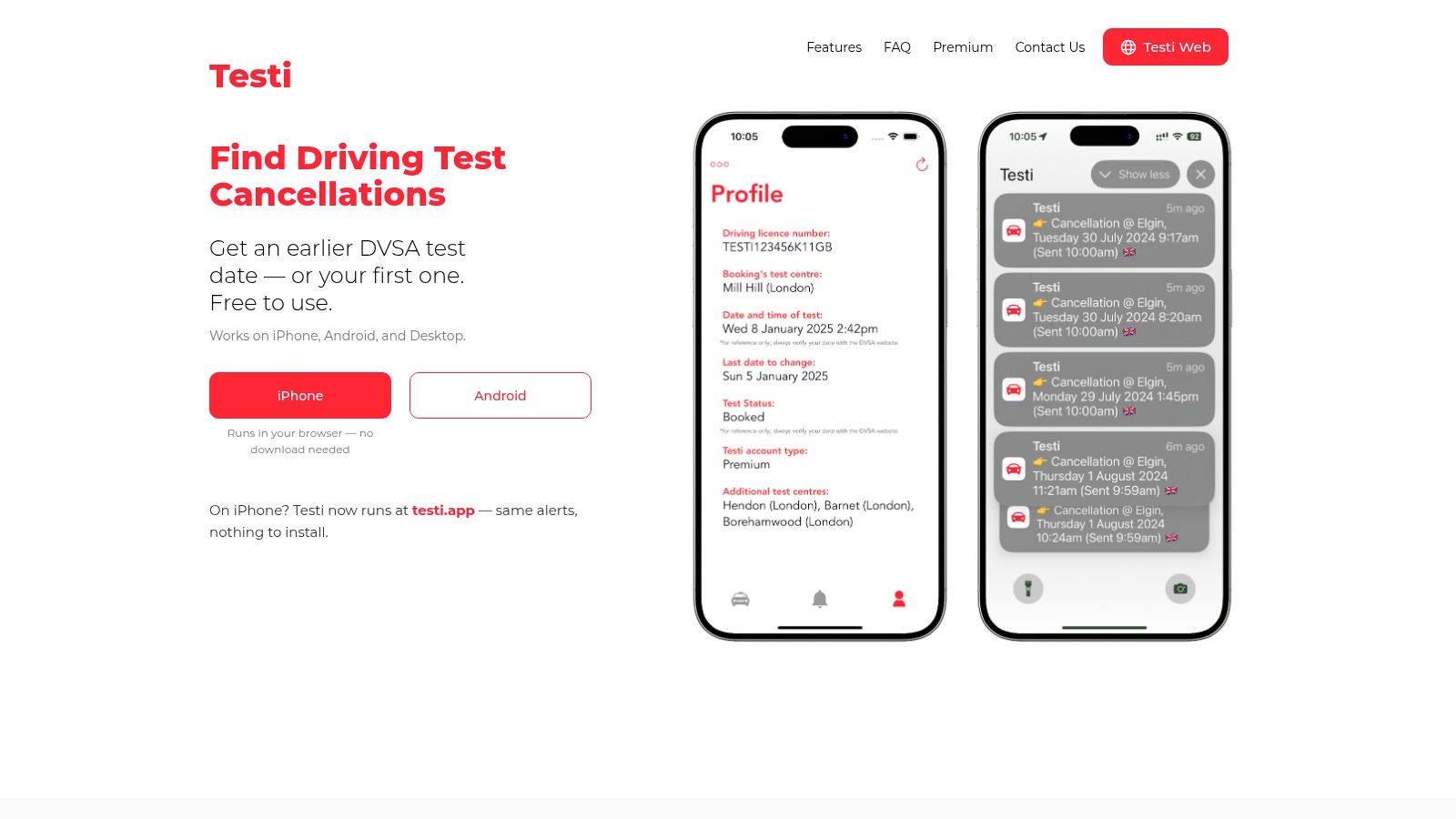 Testi – Driving Test Cancellations