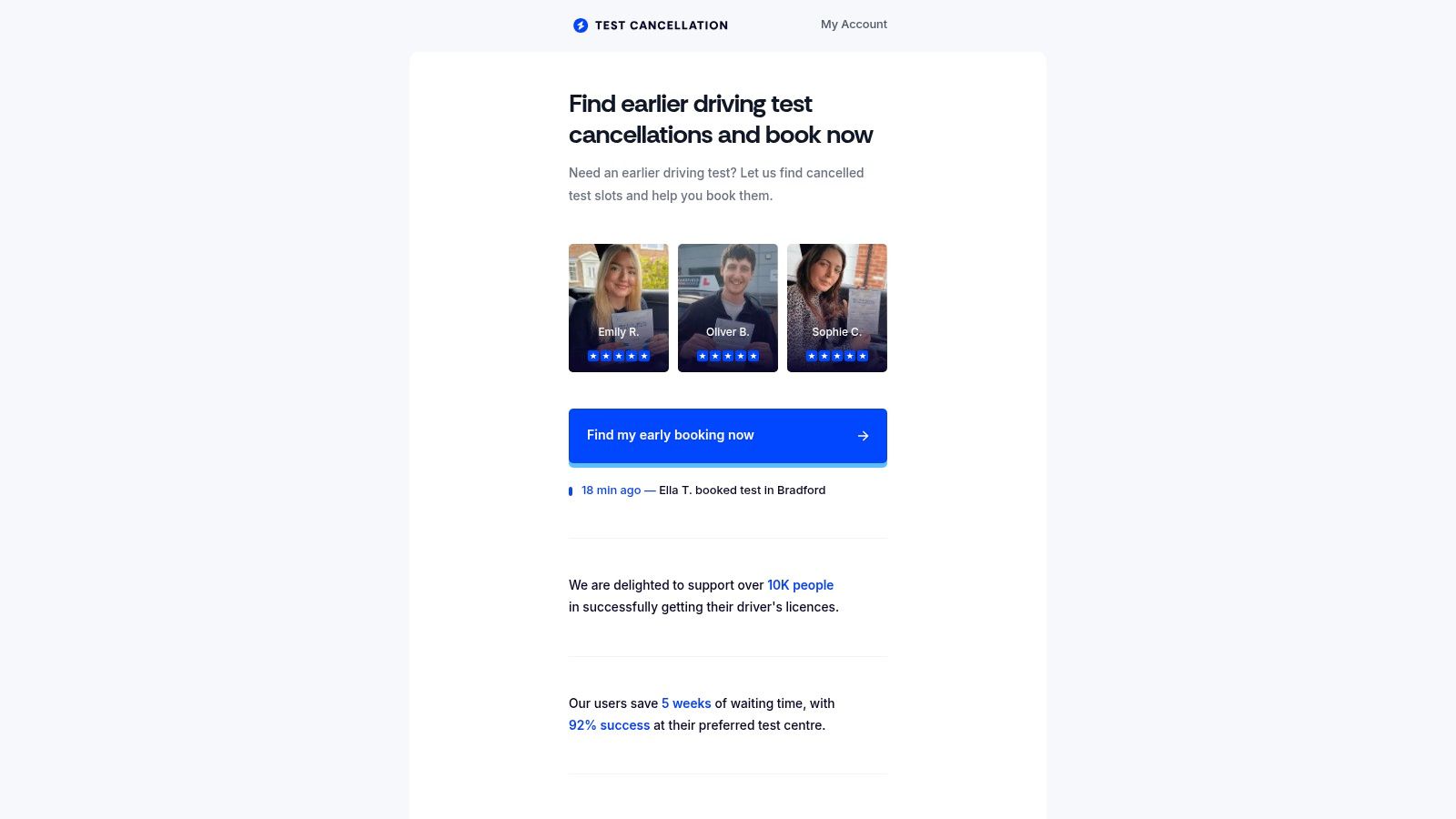 Driving Test Cancellations UK