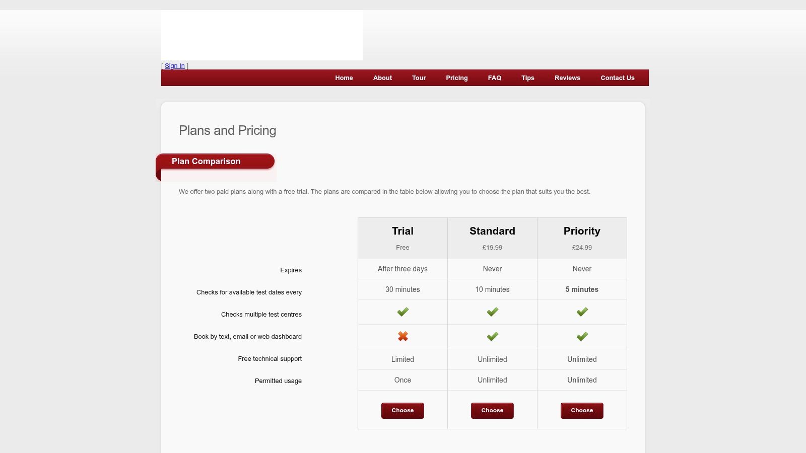 Find A Driving Test (web‑based)