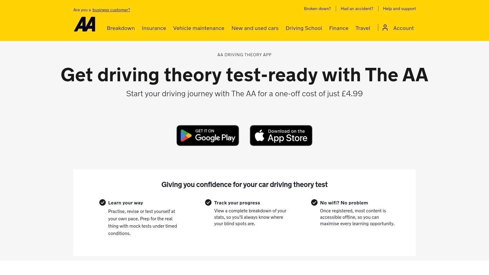 The AA Driving Theory App