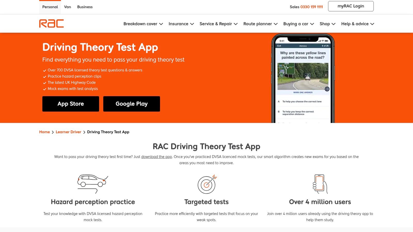 RAC Driving Theory Test App