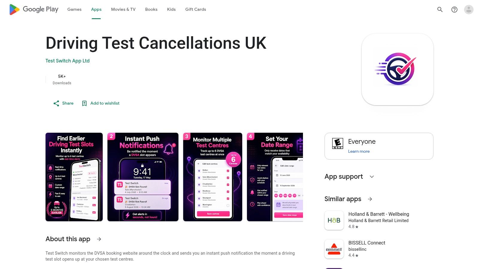 Driving Test Cancellations UK (Test Switch App Ltd)