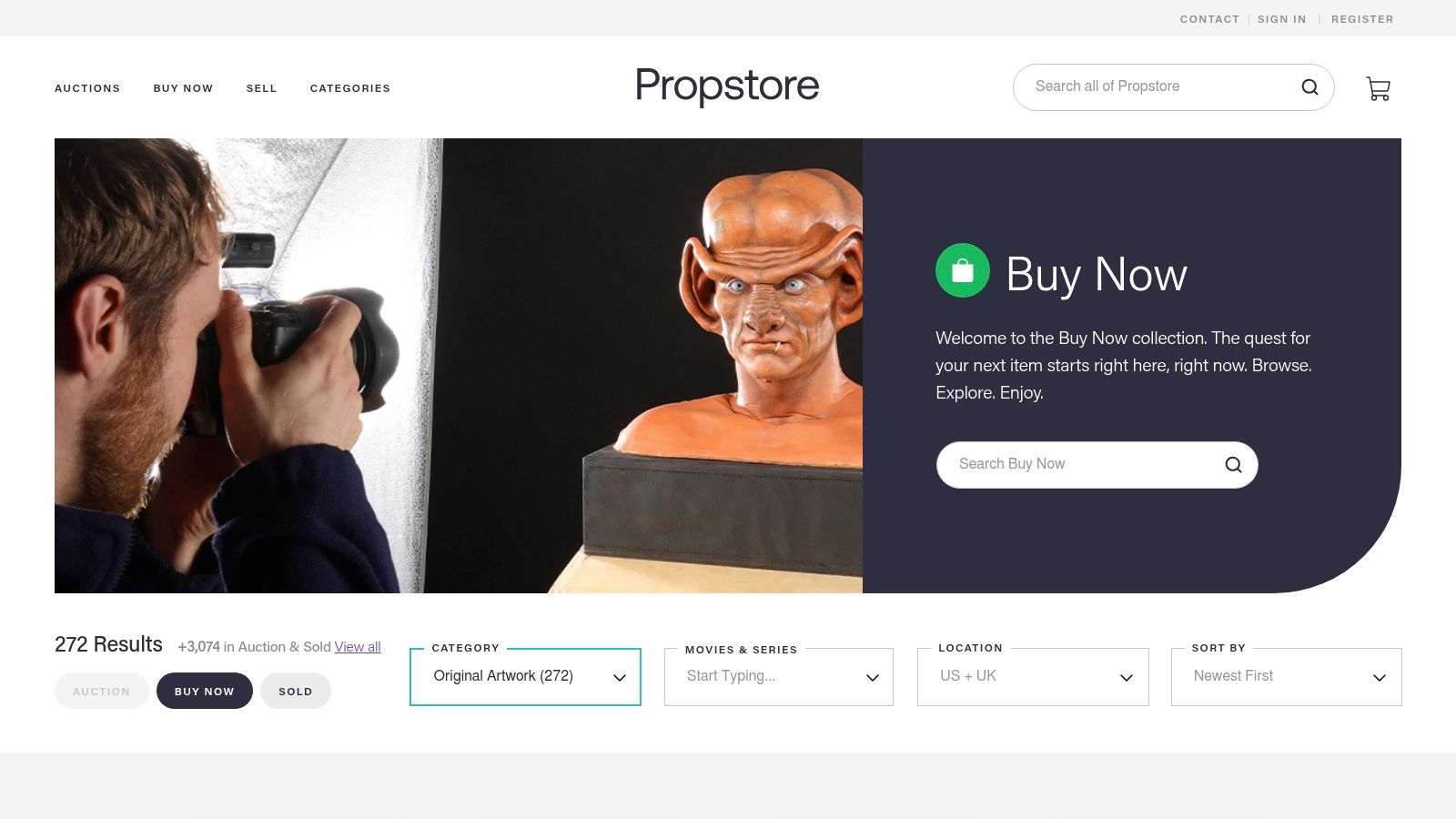 Propstore (UK/US; major marketplace with “Buy Now”)