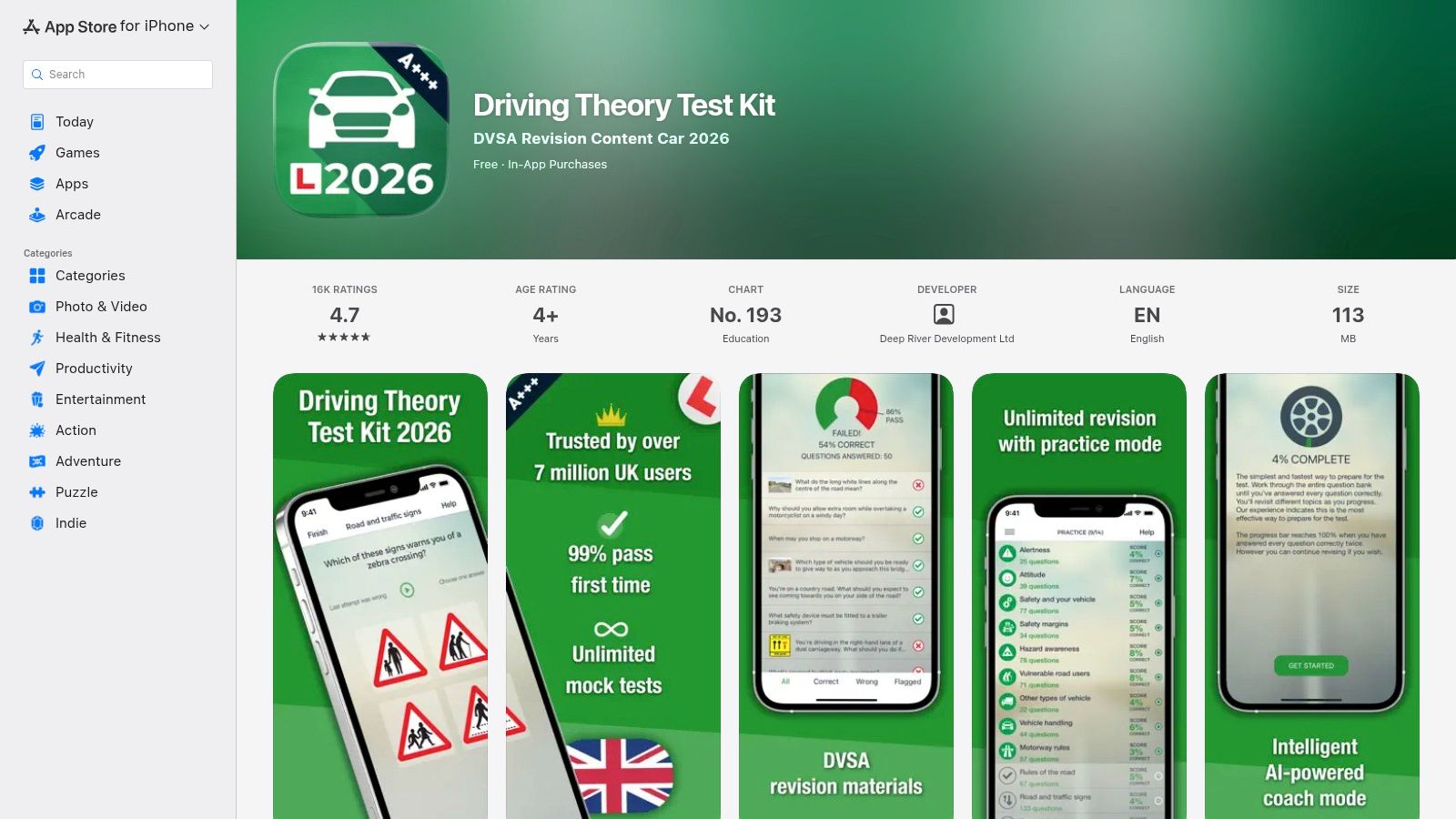 Deep River Development Driving Theory Test Kit