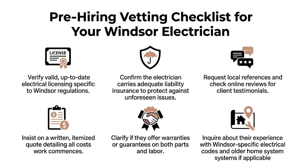 A Checklist For Homeowners To Vet Electrical Contractors In Windsor Before Hiring Them For Home Projects.